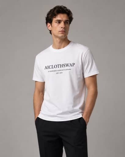 AI-generated outfit with perfect text and graphics blending