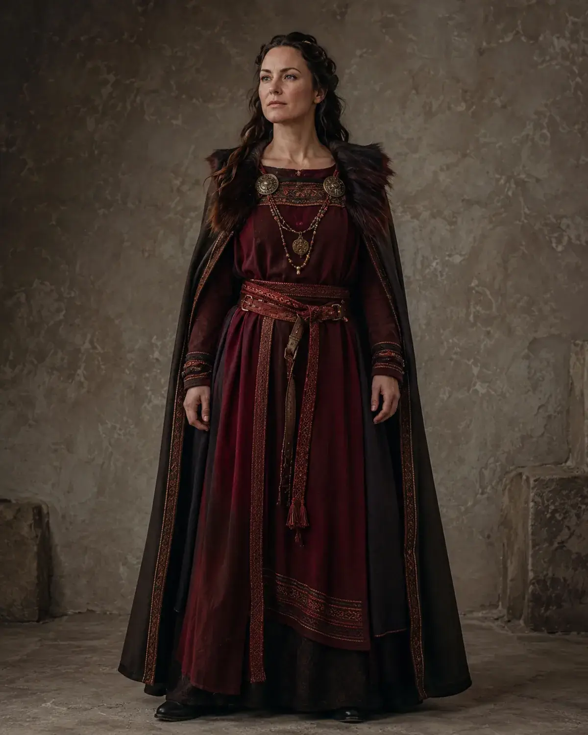 Adult in an original grounded Norse traveler outfit
